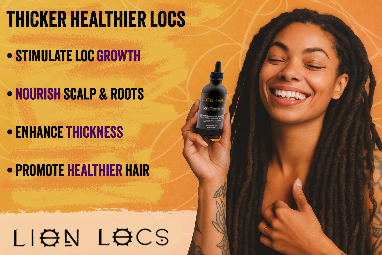 Lion Locs Loc Growth & Scalp Relaxation Oil - VEGAN - Travel / Mini